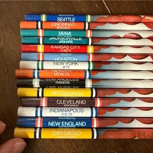 NFL 90s pencils, LA Raiders, San Diego Chargers